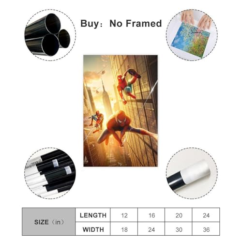 Spider-Man Peter Holland Canvas Poster - 12x18 Inch Office & Bedroom Decor