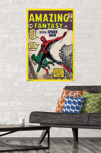 Trends International 24x36 Marvel Spider-Man Cover Wall Poster, Premium Unframed